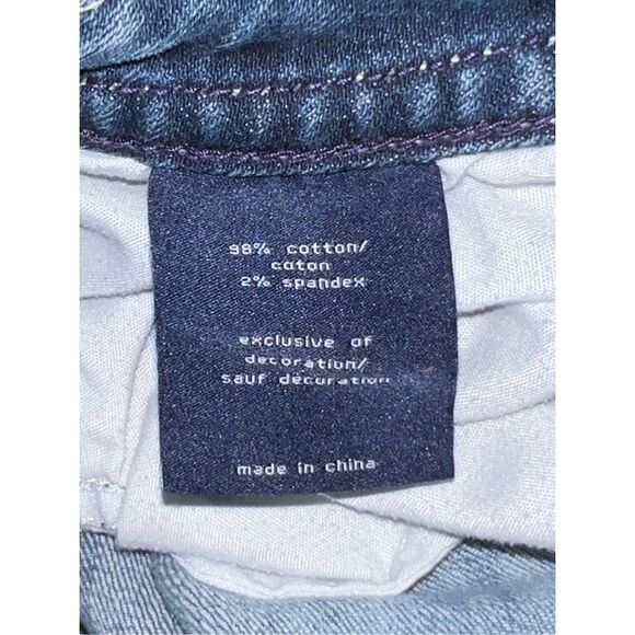 Vigoss Bedazzled Heritage Fit Bootcut Distressed Jeans Size 10 30x29 #61 - Picture 5 of 6